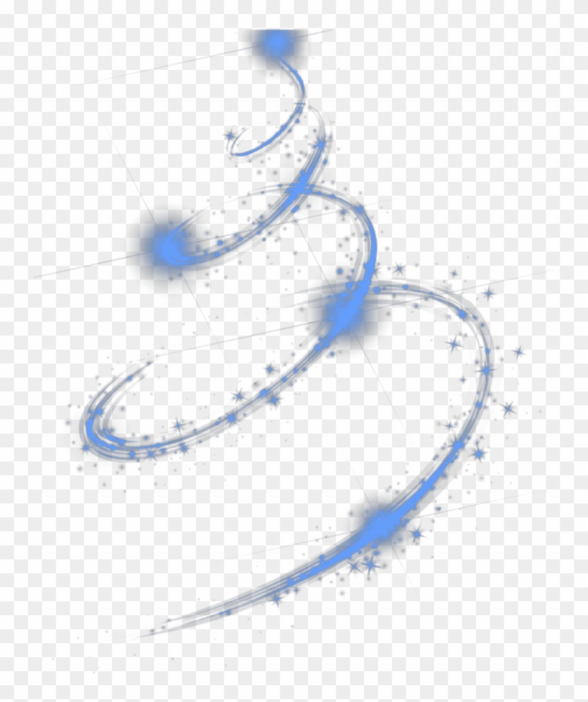 #ftestickers #swirl #light #effect #blue - Rotating Light Effect Png Clipart #3155407