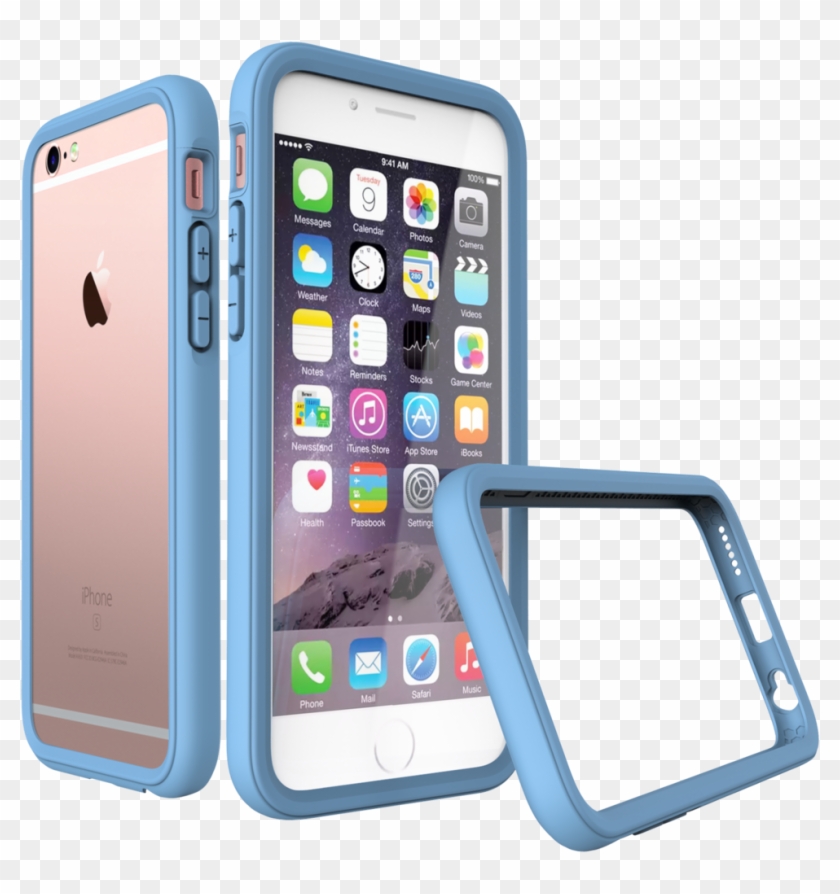 Rhino Shield Crash Guard Bumper For Iphone 6 / 6s Blue Clipart