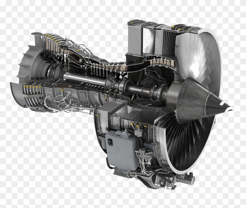 Jet Engine Turbine Cutaway - Jet Engine Cutaway Clipart #3155888