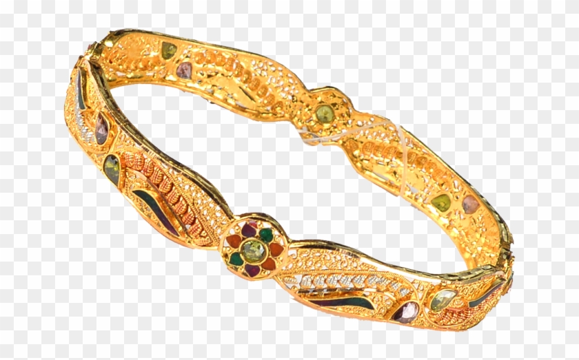 Latest Jewellery Collections Latest Gold Jewellery - Gold Bangle Jewellery Png Clipart #3156559