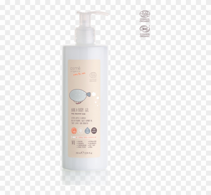 Certified Organic Hair & Body Gel 380 Ml, Osme Baby - Plastic Bottle Clipart #3157150