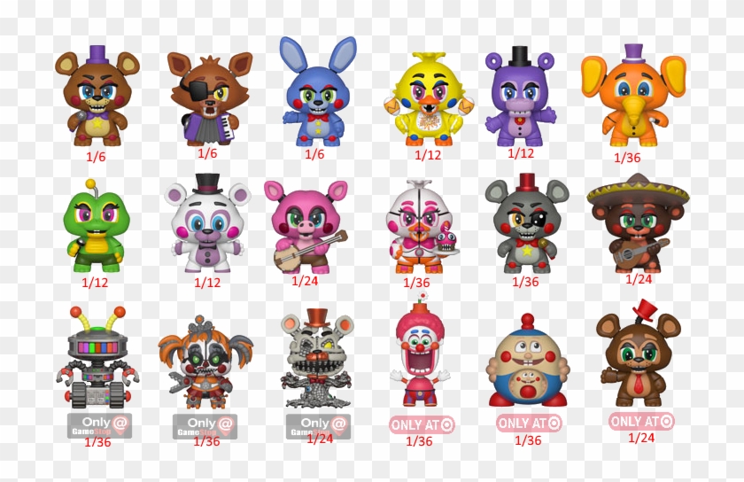 Merchfnaf 6 Mystery Minis Rarity Predictions - Fnaf Mystery Minis Fnaf 6 Clipart #3157359