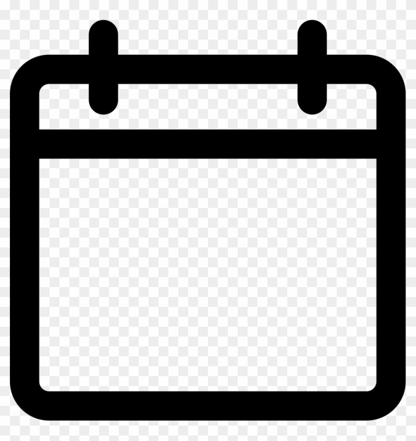 Calendar Empty Page Outline Comments - Calendar Outline Icon Transparent Clipart