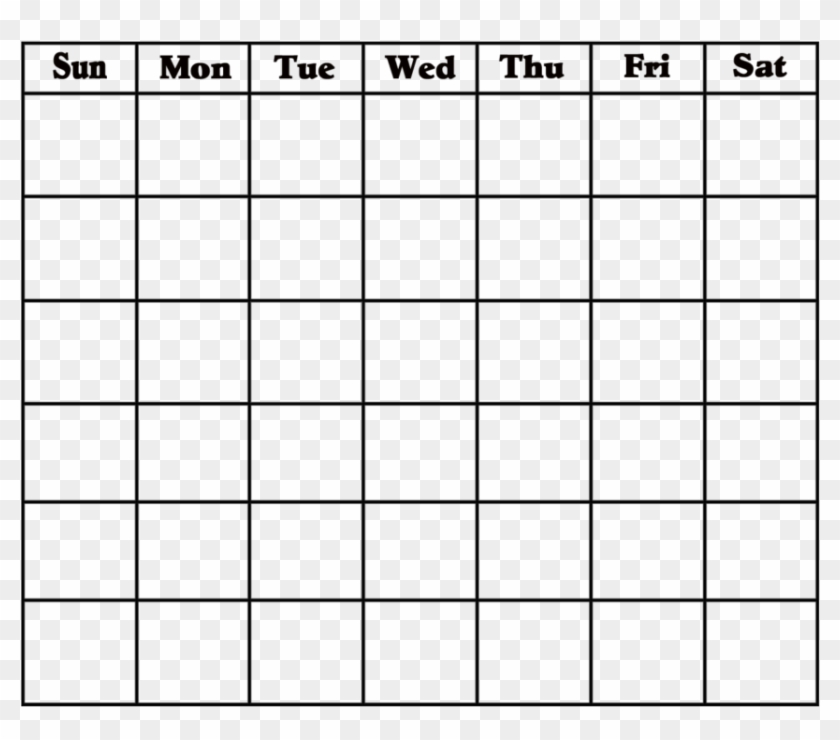 Calendar Transparent Weekly 3 Blank 31 - Blank Calendar No Background Clipart