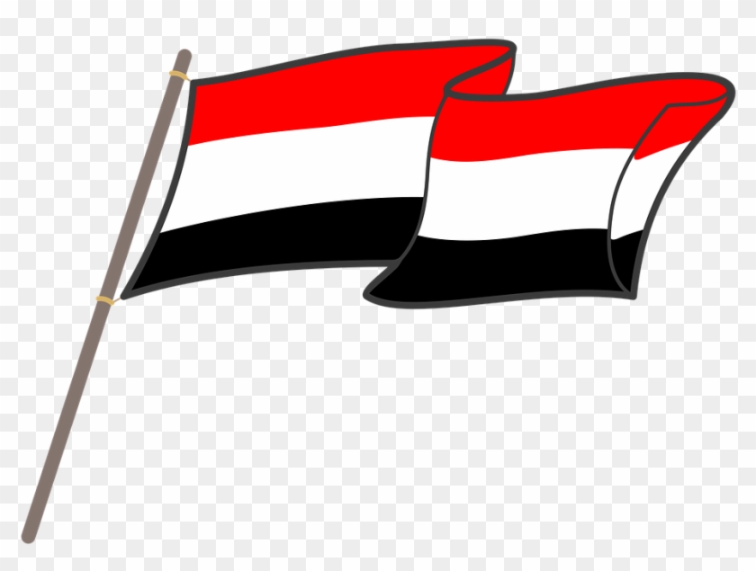 Yemen, Flag, Graphics, National Colors, The Mast - Mentahan Bendera Merah Putih Hitam Clipart