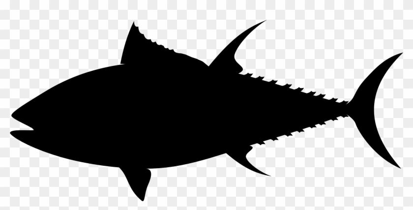 Tuna Fish Silhouette Black Png Image - Tuna Clip Art Transparent Png #3158282