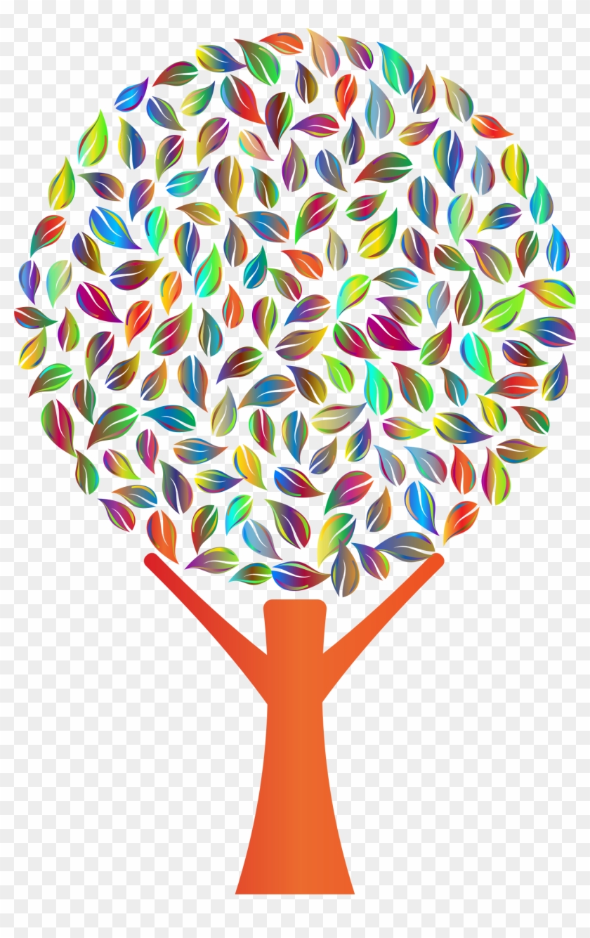 This Free Icons Png Design Of Prismatic Abstract Tree - Portable Network Graphics Clipart