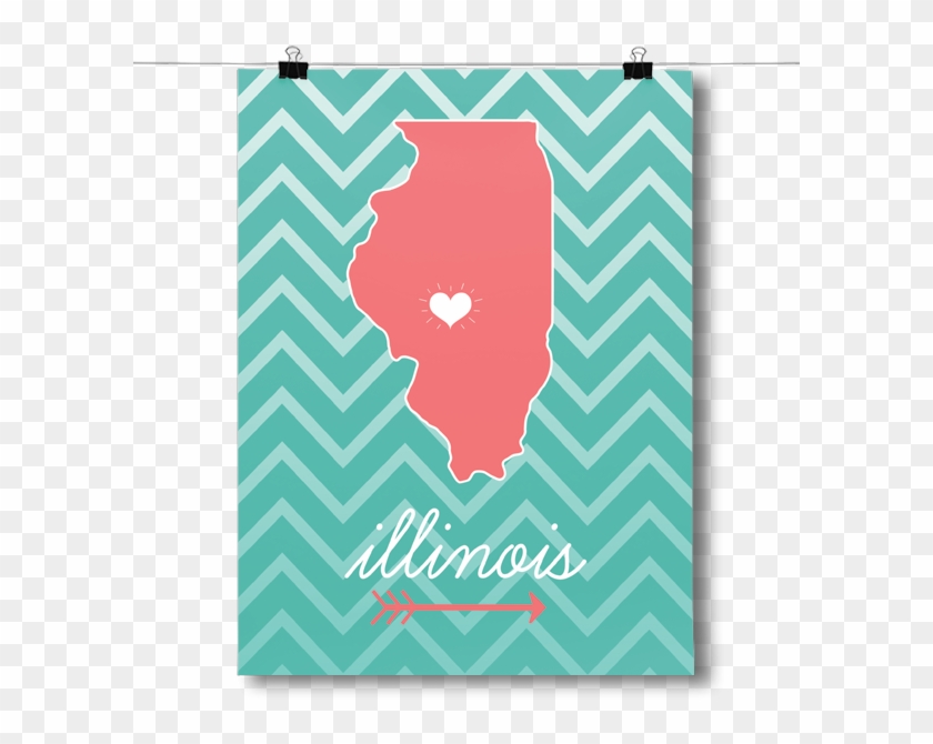 Illinois State Chevron Pattern - Muster Zick Zack Orange Clipart