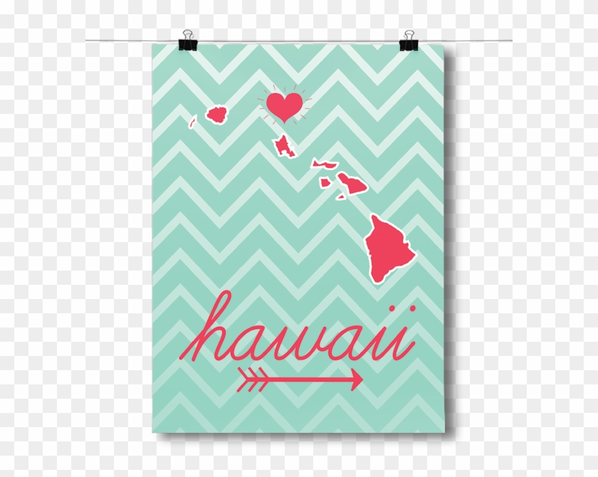 Hawaii State Chevron Pattern - Greeting Card Clipart #3158679