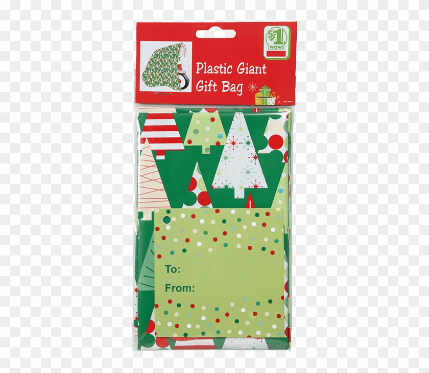 Set Of 4 Christmas Giant Label Large Gift Bags With - Patchwork Clipart