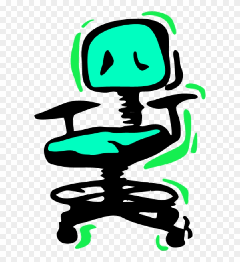 Fat Guy Sitting - Office Chair Clip Art - Png Download