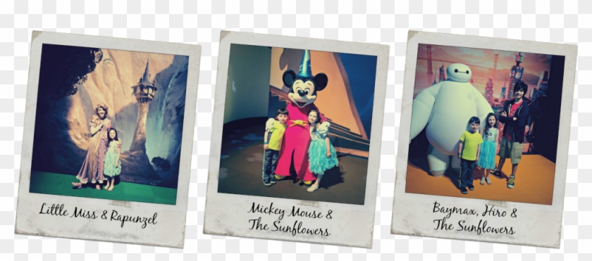 Mickey Rapunzel And Baymax With Hiro - Figurine Clipart