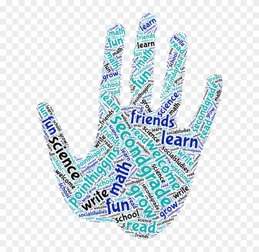 Hand - Electric Blue Clipart #3161315