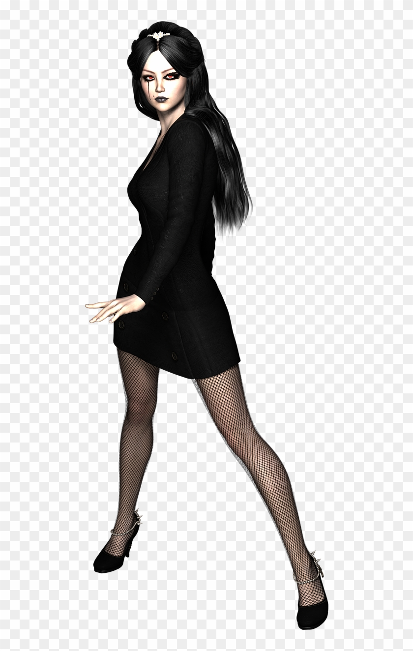 Dark Gothic Woman Lady Girl Png Image - Gothic Female Png Clipart