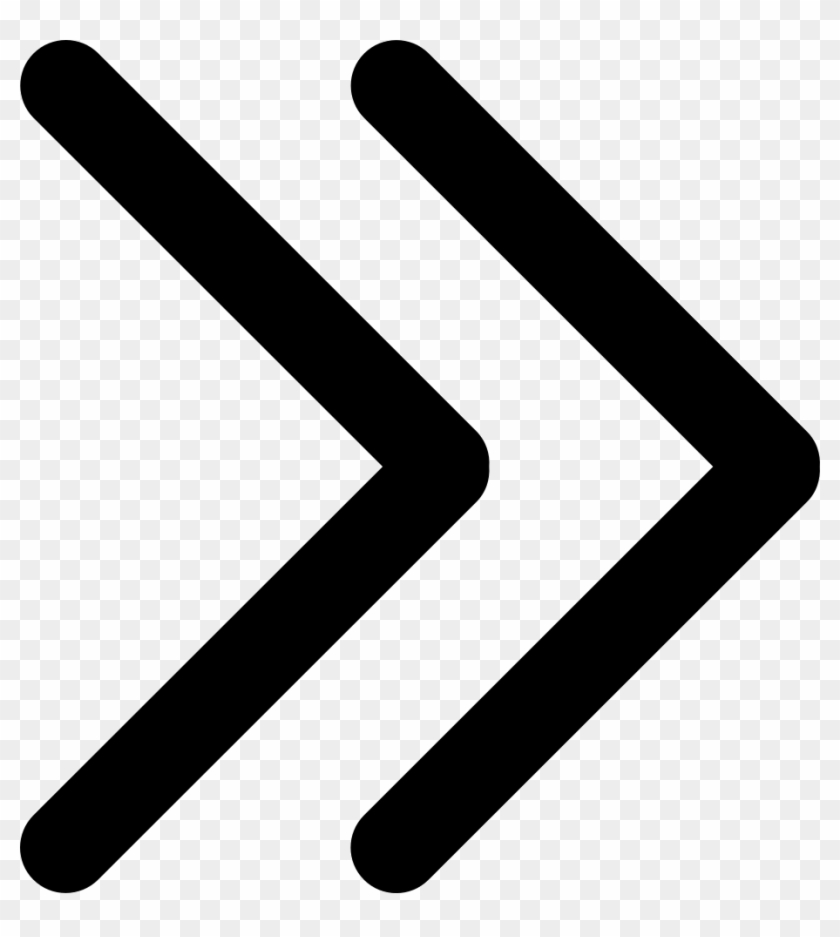 Double Arrow Right Comments - Forward Button Icon Png Clipart