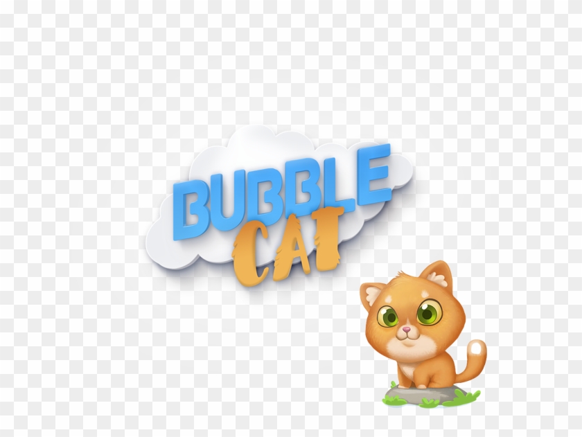 Logo And Start Screen For Bubble Cat Game Clipart #3161876