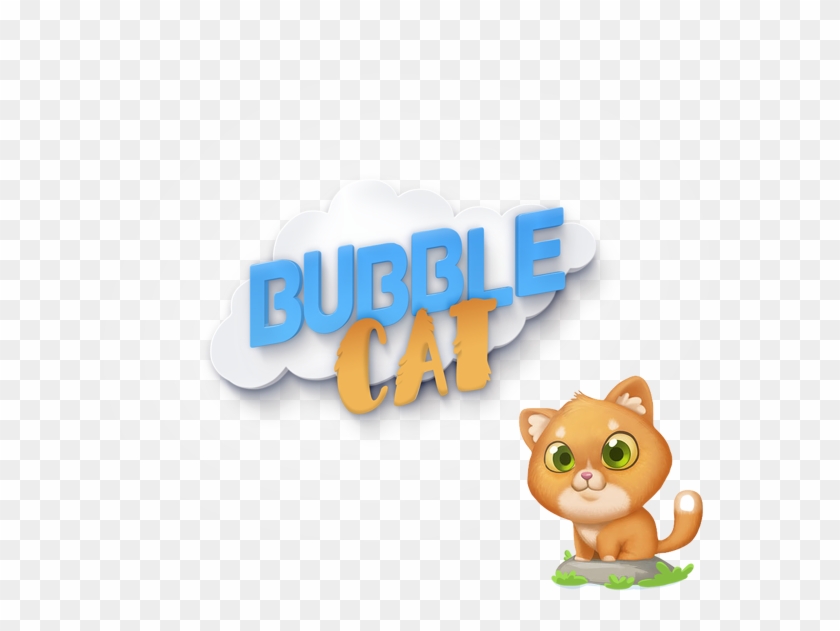 Logo And Start Screen For Bubble Cat Game Clipart