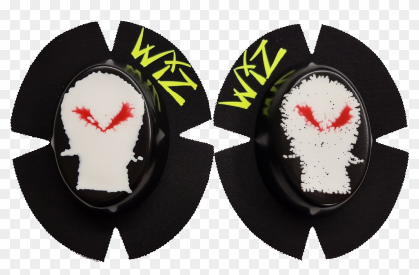 Pair Of Clearance Skull Red Eye Knee Sliders - Knee Clipart