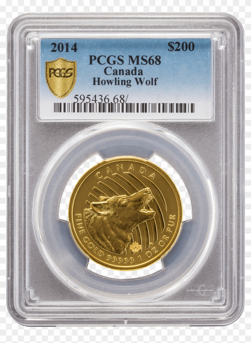 Pcgs 2014 1oz Gold Howling Wolf Ms68 Clipart #3162319
