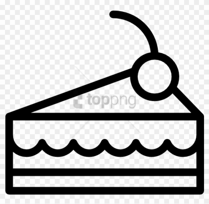 Free Png Cake Slice Vector - Vector Black Cake Slice Clipart