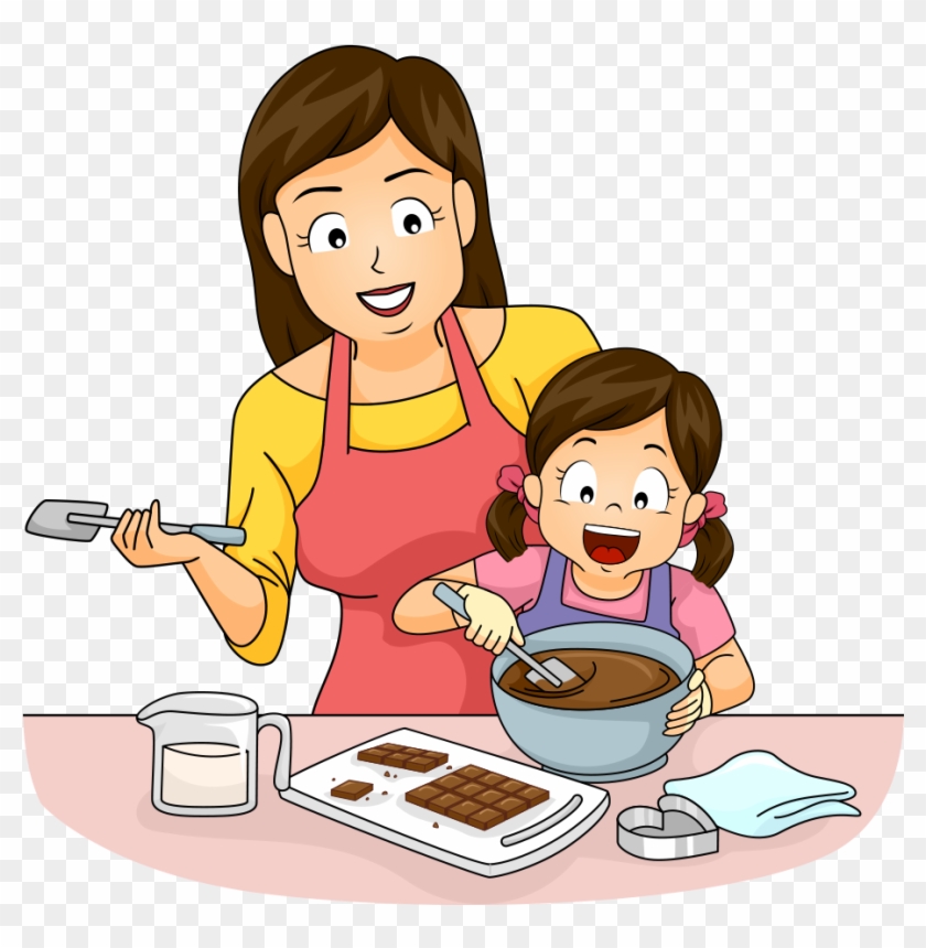 Mother Vector Cooking - Clipart Mother - Png Download #3162678