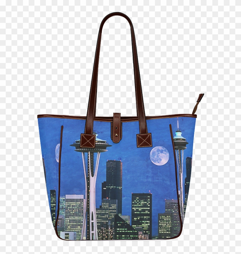Seattle Space Needle Watercolor Classic Tote Bag - Tote Bag Clipart