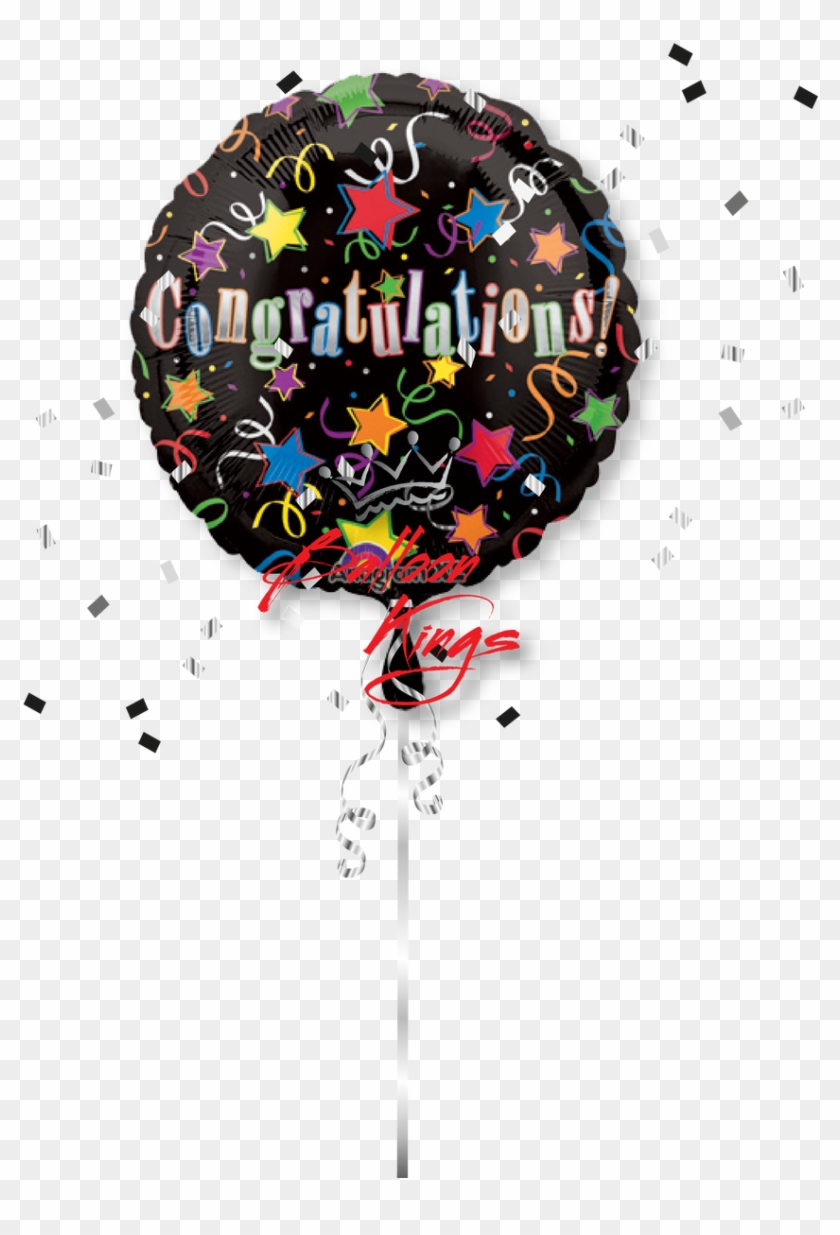 Congratulations Stars And Confetti - Get Well Soon Balloon Transparent Clipart #3163581