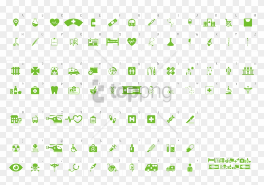 Free Png Font Hospital Icons Preview - Hospital Icon S Clipart