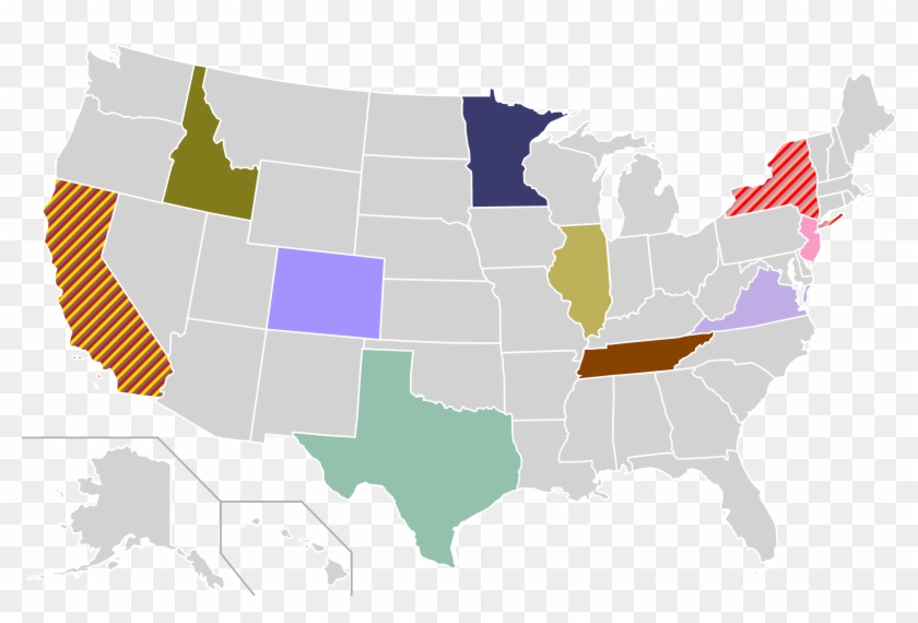 Presidential Candidate Home State Locator Map, 1984 - John F. Kennedy Library Clipart #3165616