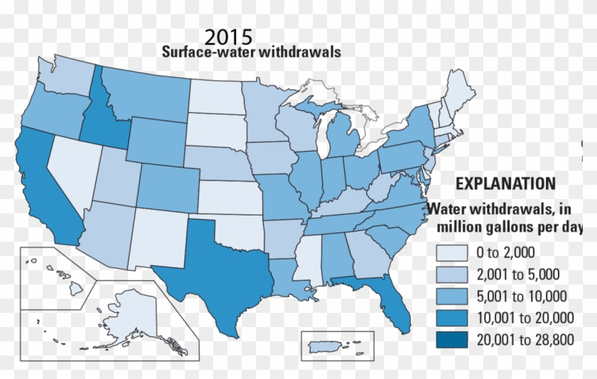 Surface Water Withdrawals In - Hydroelectric Power Used In The Us Clipart #3165640