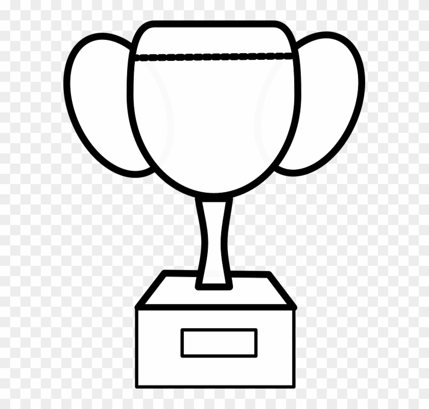 Trophy Cup Outline Award Winner Victory Victor - Prize Clipart Black And White - Png Download