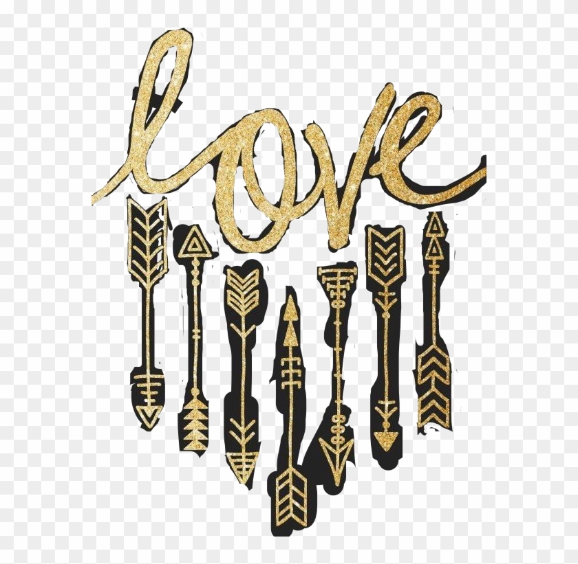 #love #arrow #arrows #gold - Illustration Clipart #3166094