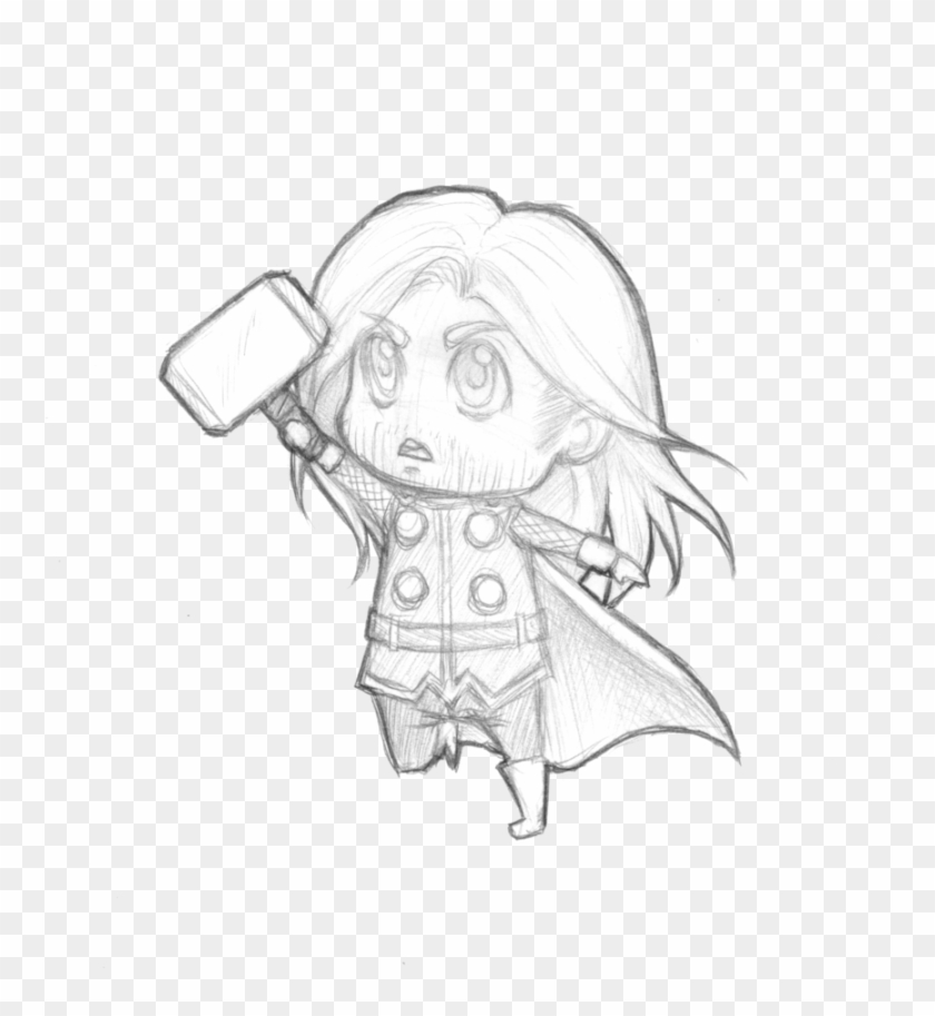 Thor Image Drawing - Thor Coloring Pages Chibi Clipart