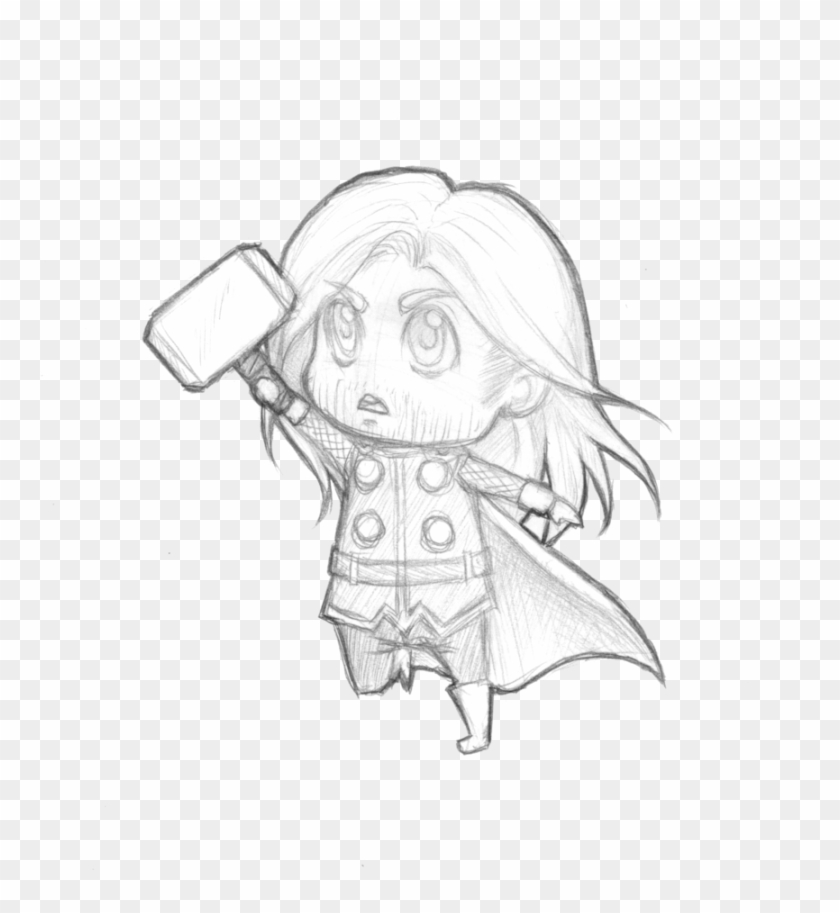 Thor Image Drawing - Thor Coloring Pages Chibi Clipart