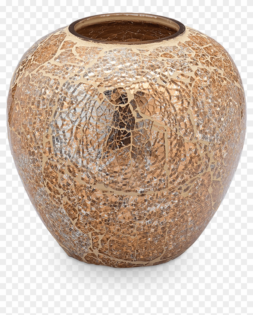 Gold Toned Glass Vase Clipart