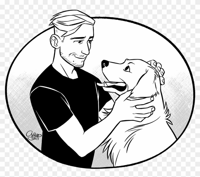 I Got To Draw A New Portrait For John Liot's Pet Themed - Dog Licks Clipart