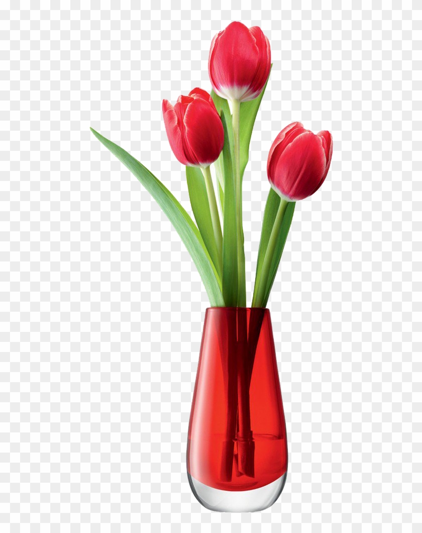 Vase With Red Flowers Clipart