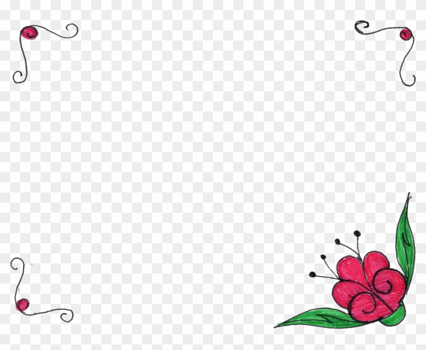 8 Flower Frame Drawing Png Transpa Onlygfx Com - Illustration Clipart #3167454