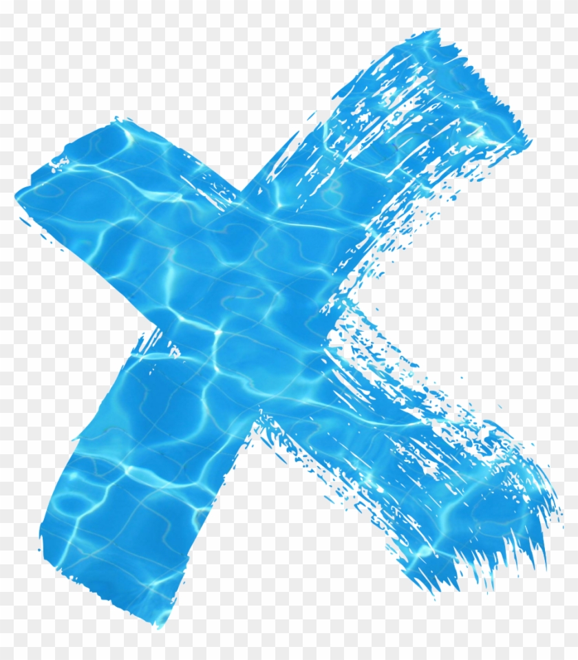 Ftestickers Cross Brush Stroke Blue Water 4asno4i - Bestway Clipart