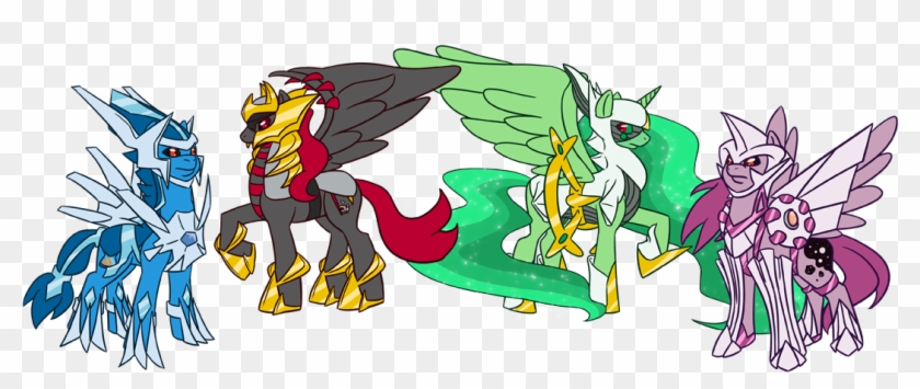 Otakugal15, Crossover, Dialga, Giratina - Dialga Palkia Giratina And Arceus Clipart #3168684