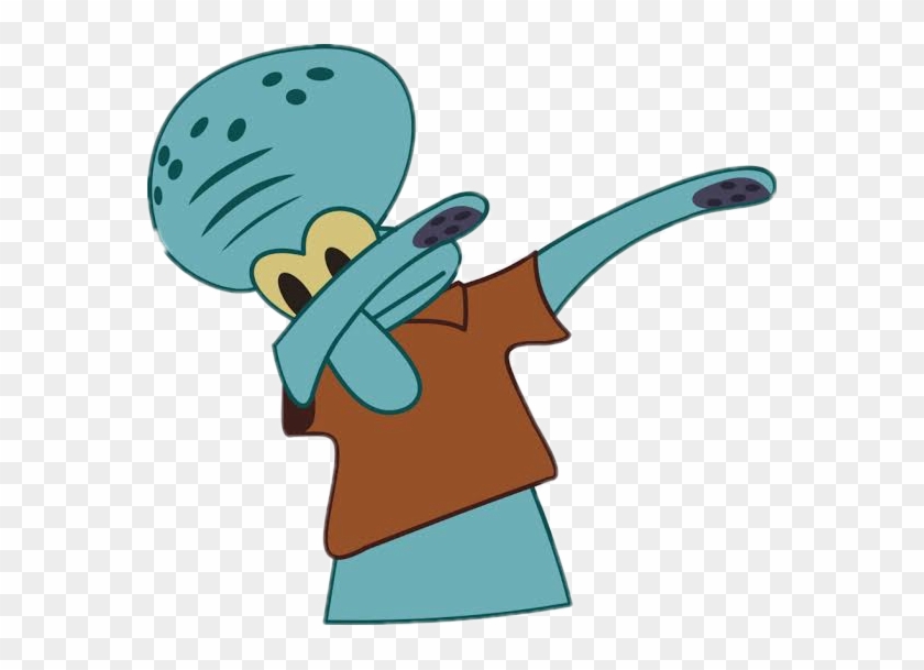 #calamardo #bobesponja #squidward #dab - Squid Dab Clipart