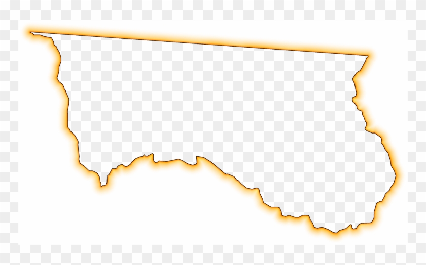 A Yellow-orange Glow Outline Map Of Hamilton - Illustration Clipart #3169485