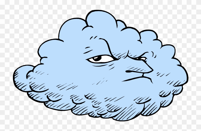 Angry Snow Cloud Cartoon Clipart