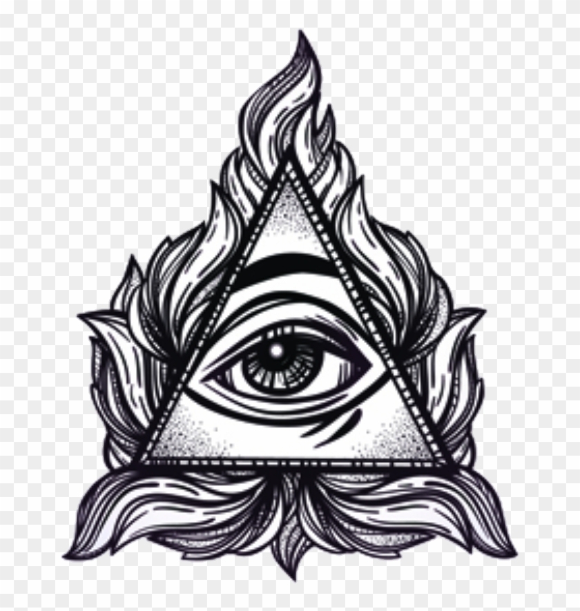 Allseeingeye Sticker By Pyramid With Eye Drawing Clipart Pikpng