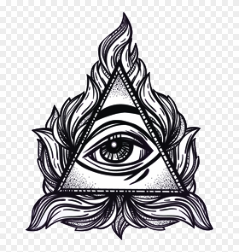 Allseeingeye Sticker By - Pyramid With Eye Drawing Clipart