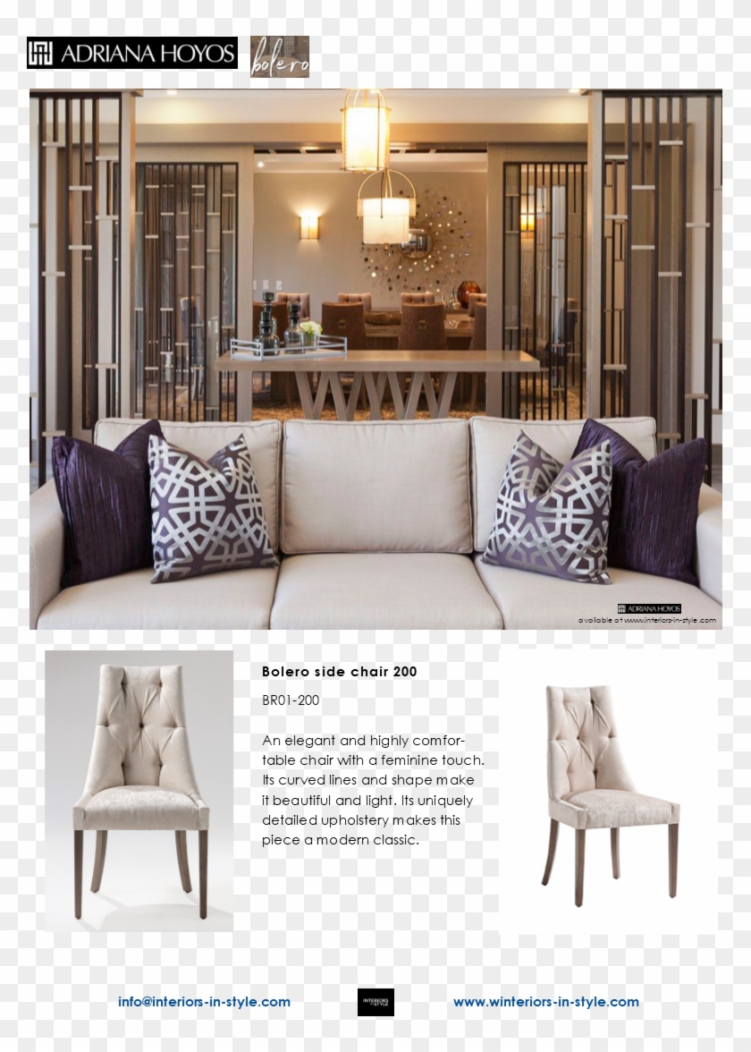 Bolero Side Chair 200 An Elegant And Highly Comfortable - Interior Design Clipart #3170749