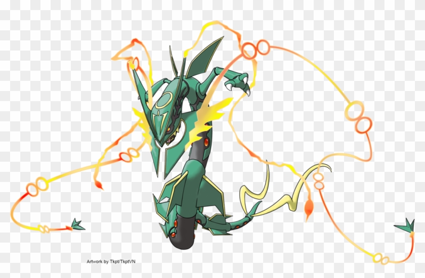 #384 Mega Rayquaza By Tkptvn - Mega Rayquaza Shiny Png Clipart