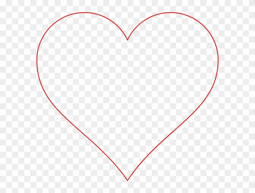 Red - Heart - Outline - Clipart - Heart - Png Download #3172421