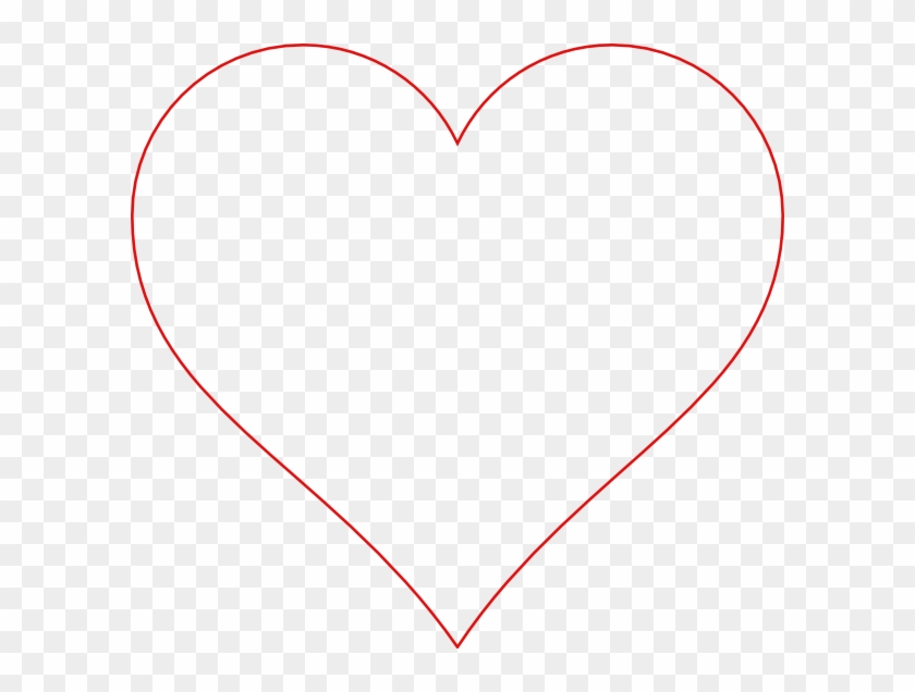 Red - Heart - Outline - Clipart - Heart - Png Download #3172421