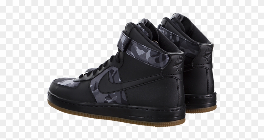 Luxury Women's Nike Af1 Ultra Force Mid Print Black - Sneakers Clipart #3172796